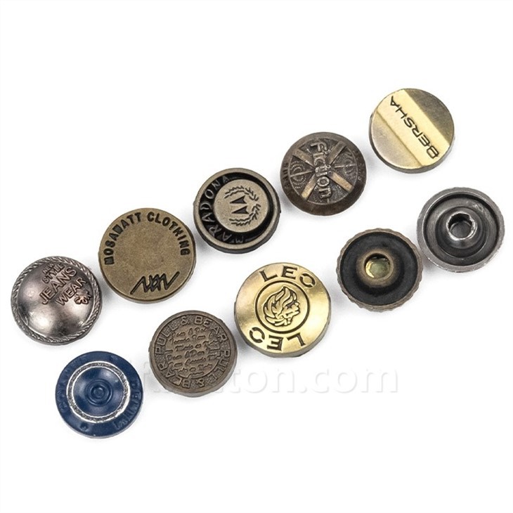 Denim Buttons And Rivets