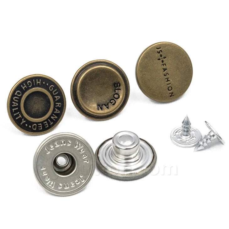 Antique Copper Jeans Button